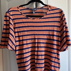 Retro Striped Please Pass the Flutter Tee